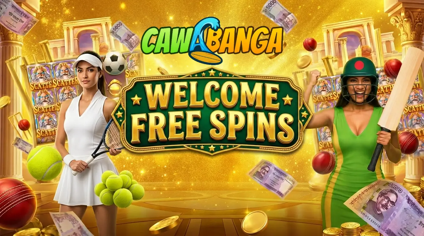 Cawabanga welcome free spin banner