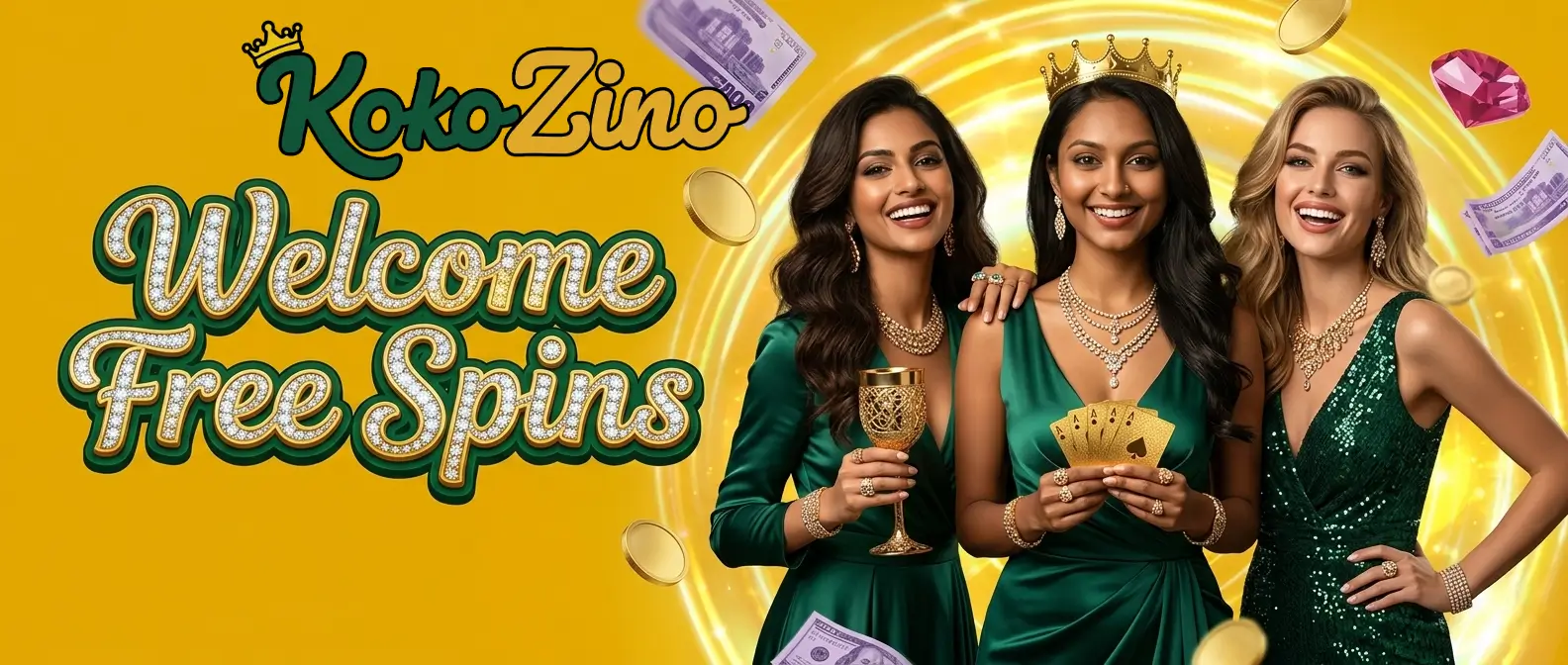 Kokozino welcome free spins banner